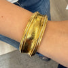 Andrew Clunn Hammered Gold Bangle