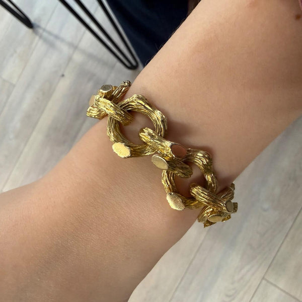 Boucheron Vintage Textured Branch Bracelet