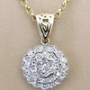 *Reserved for Lynn* Diamond Round Cluster Pendant & 9ct Chain