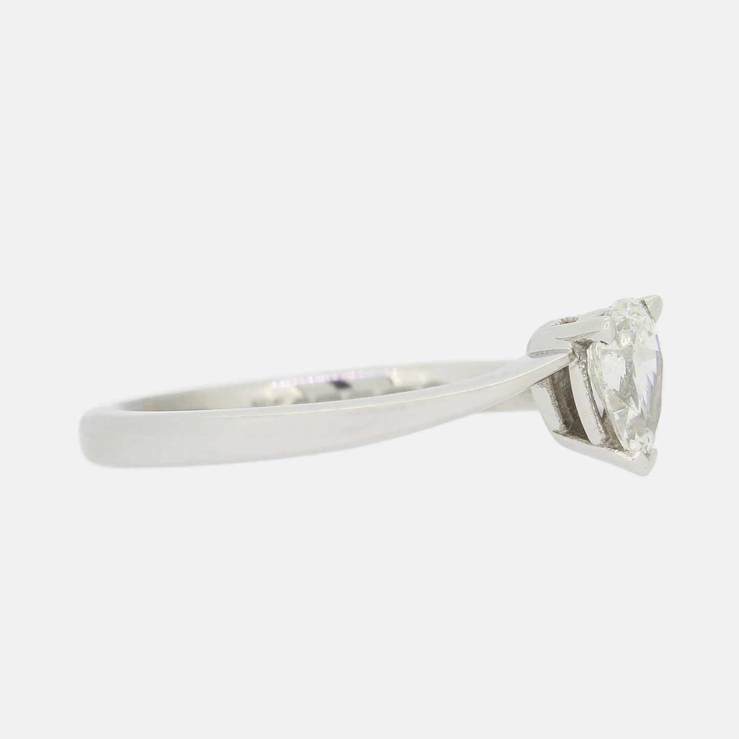0.42 Carat Pear Shaped Diamond Solitaire Ring