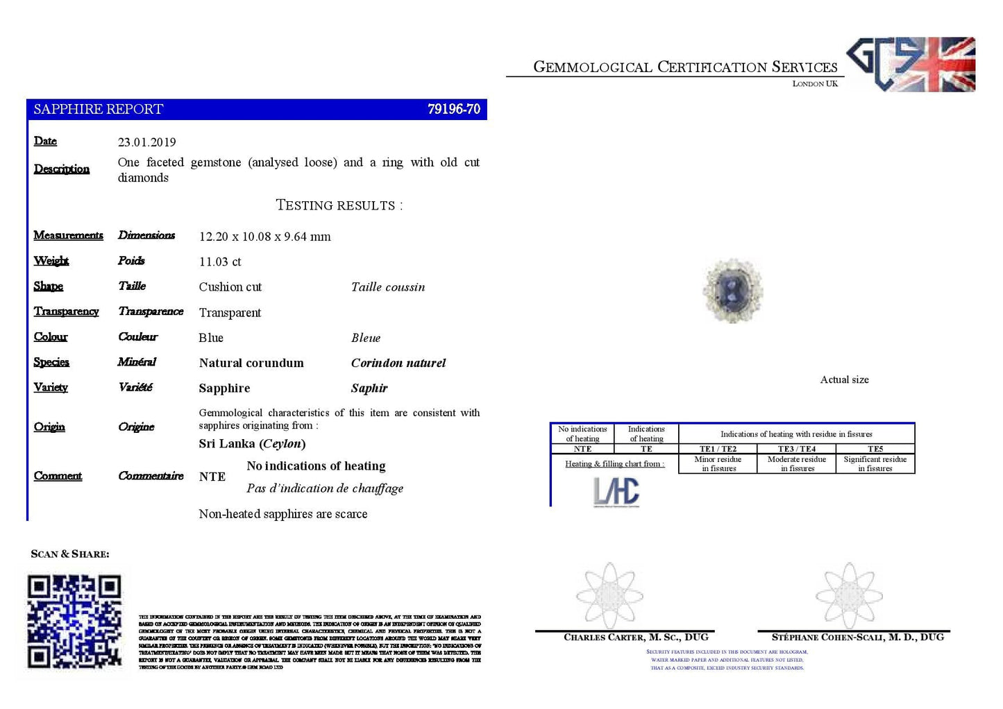 11.03 Carat Unheated Ceylon Sapphire and Diamond Cluster Ring