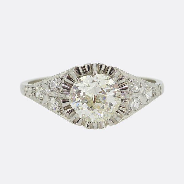 Art Deco 1.00 Carat Diamond Ring