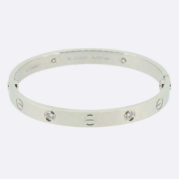 Cartier Four Diamond LOVE Bangle Size 16