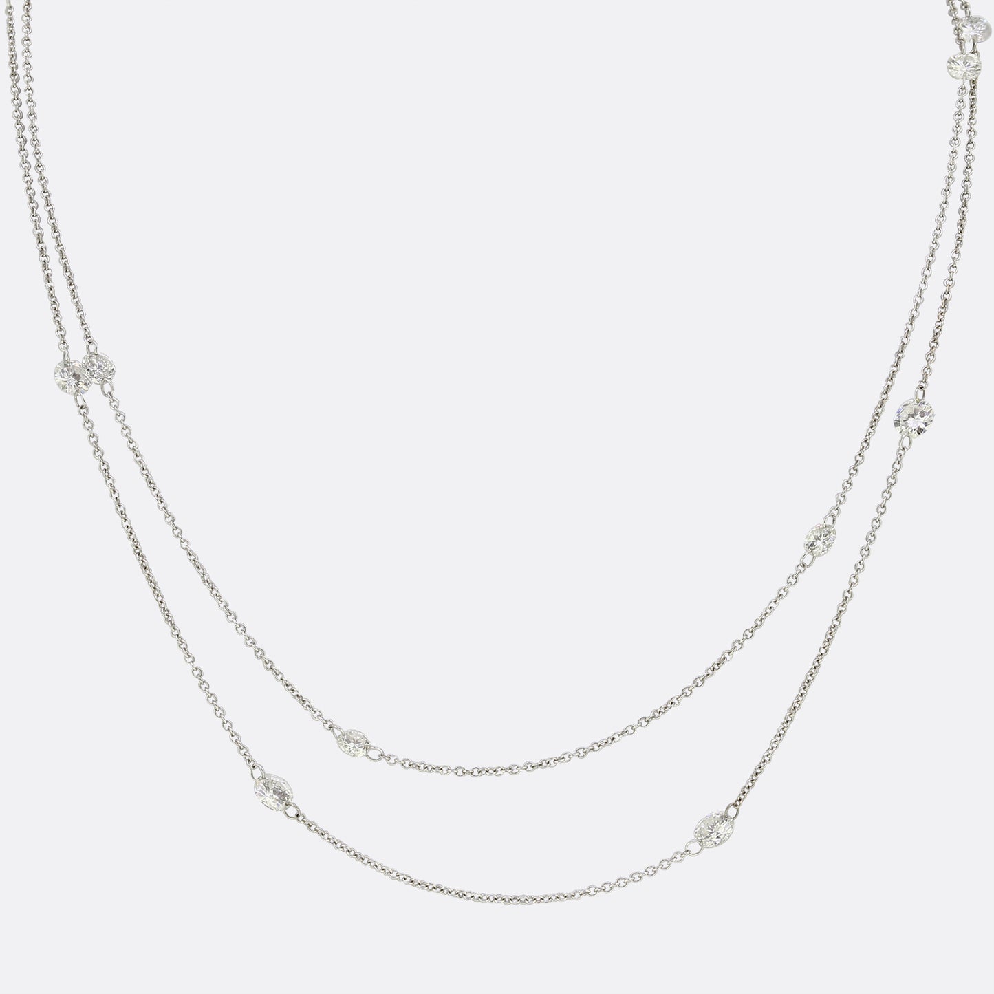 4.15 Carat Diamonds By The Yard Necklace