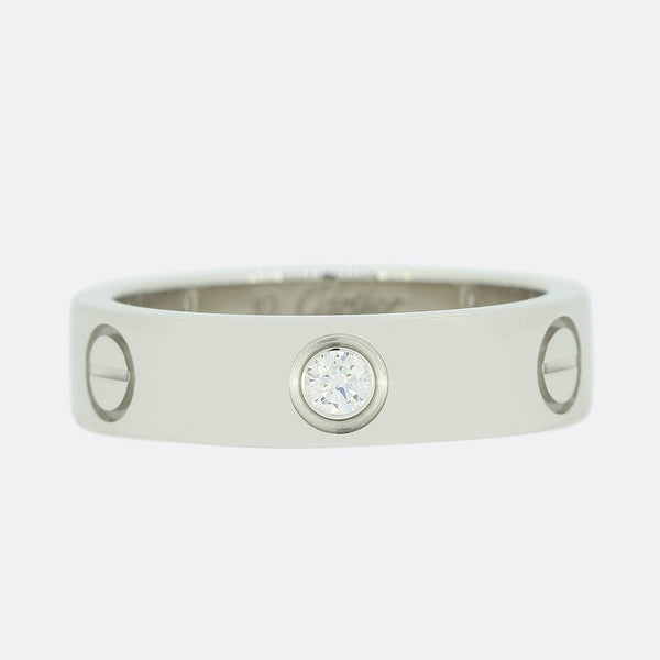 Cartier Three Diamond LOVE Ring Size R (59)
