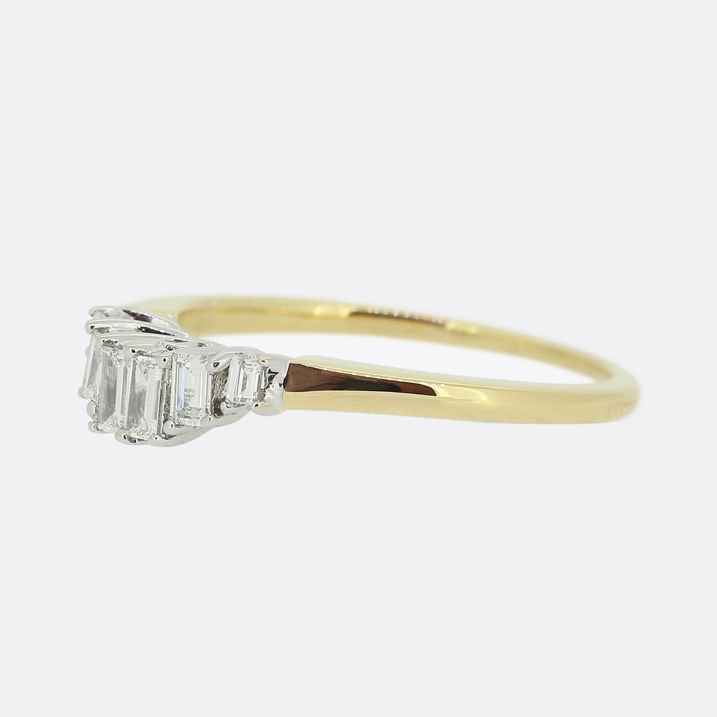 Baguette Cut Diamond Wishbone Ring