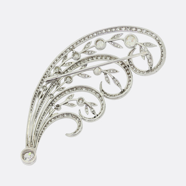 Antique Diamond Cluster Brooch