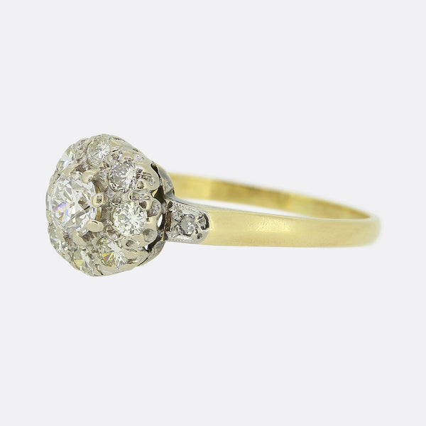 Vintage Diamond Daisy Cluster Ring