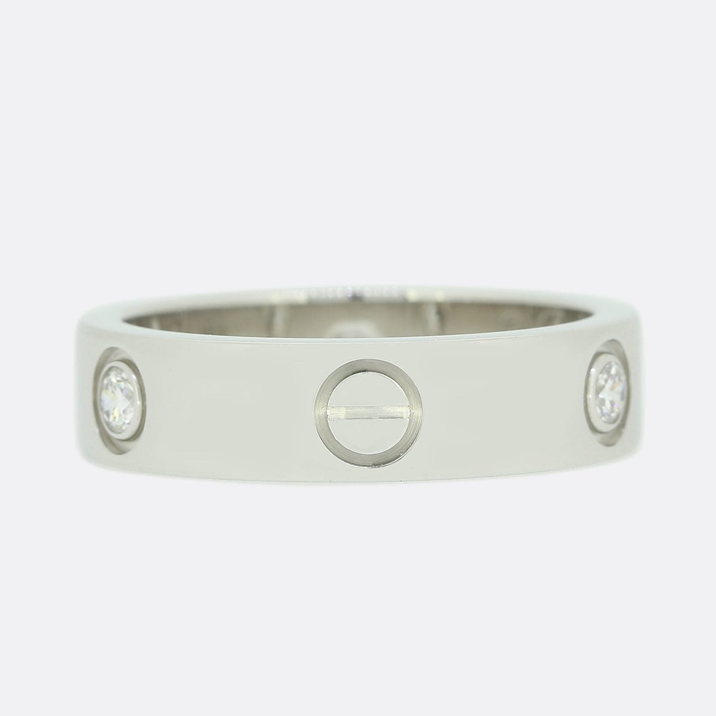 Cartier Three Diamond LOVE Ring Size R (59)