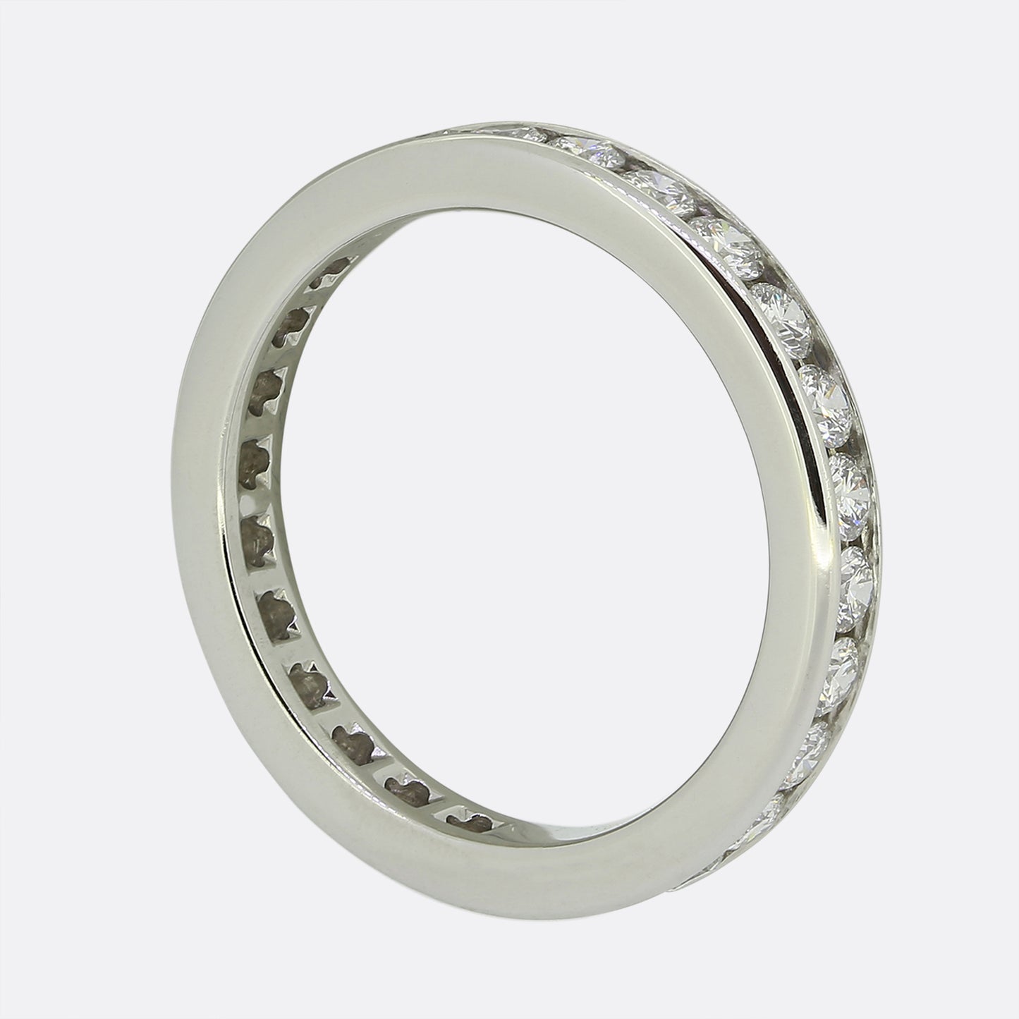 Tiffany & Co. 2.60 Carat Diamond Channel Set Eternity Ring Size K