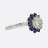 1.50 Carat Diamond and Sapphire Cluster Ring