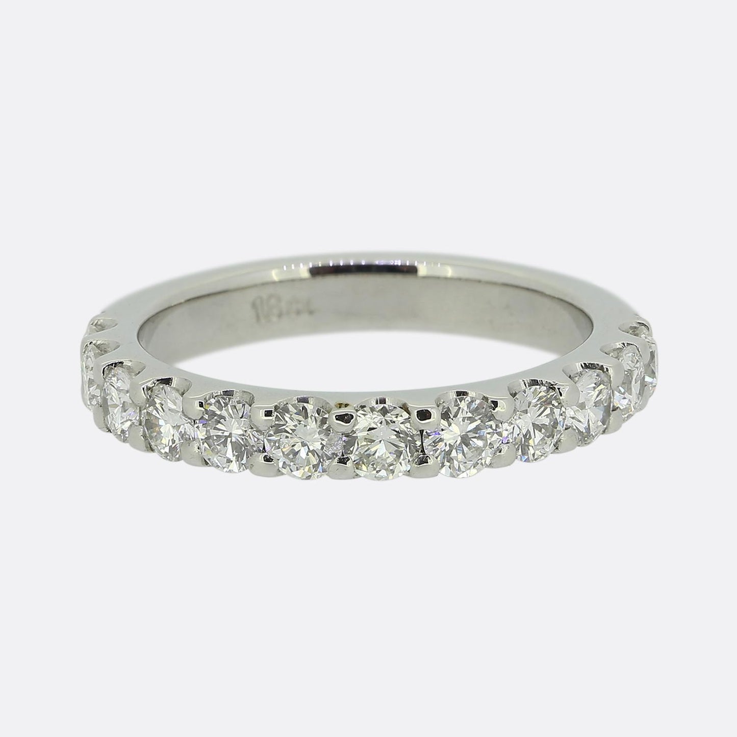0.85 Carat Diamond Half Eternity Ring