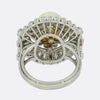 Mid Century Cultured Pearl and Diamond Cocktail Ring