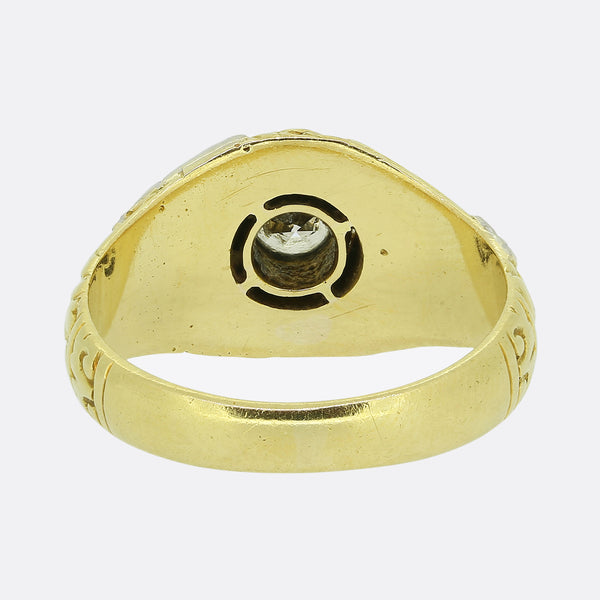 Vintage 0.55 Carat Diamond Gypsy Ring