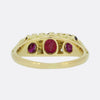 Vintage Ruby and Diamond Three Stone Ring