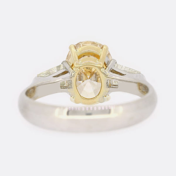 2.58 Carat Fancy Brownish Yellowish Orange Diamond Engagement Ring