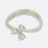 De Beers Three Stone Diamond Clover Ring