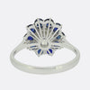 1.50 Carat Diamond and Sapphire Cluster Ring
