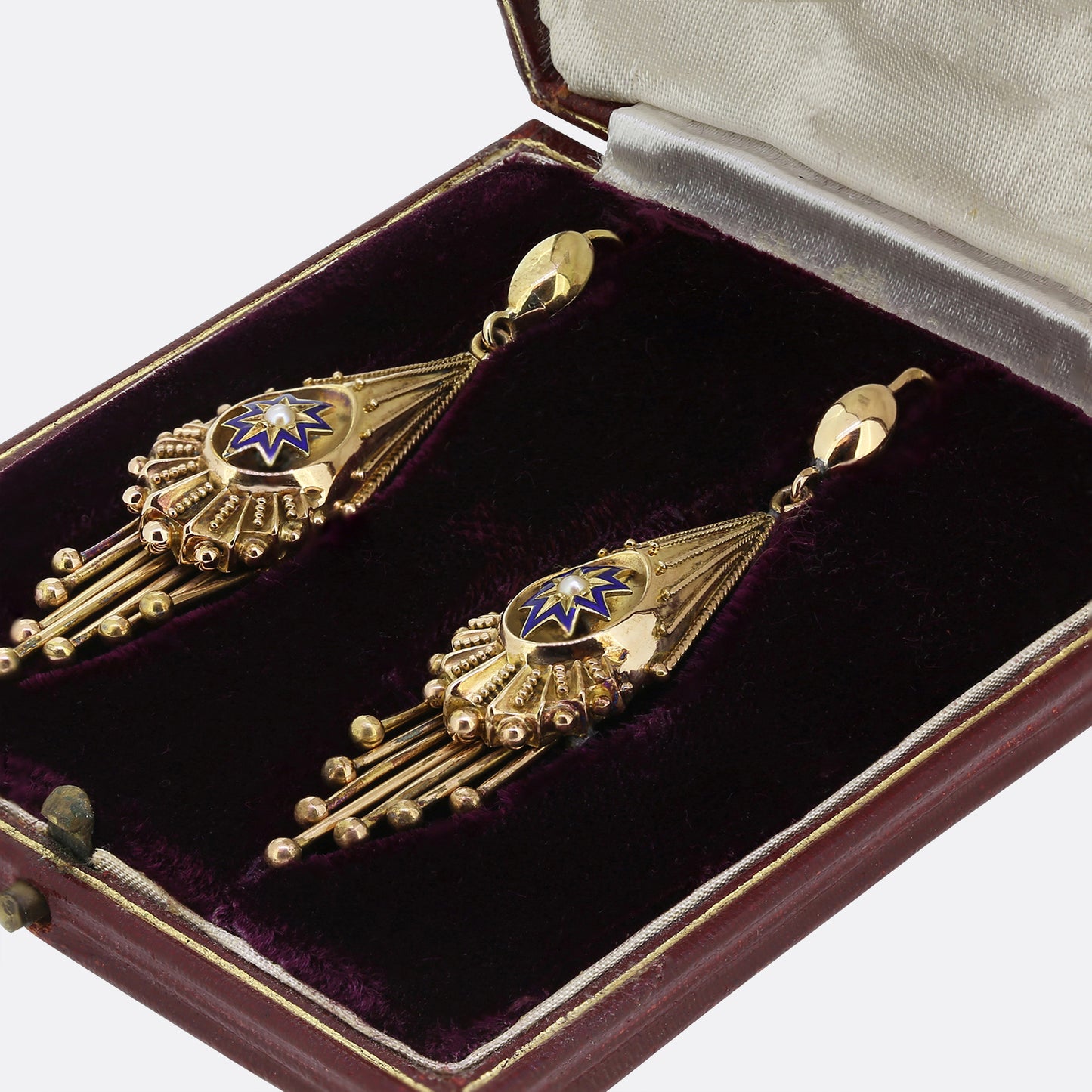 Victorian Etruscan Revival Drop Earrings
