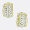 Large Pavé Diamond Set Earrings