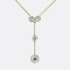 Antique Old Cut Diamond Drop Necklace