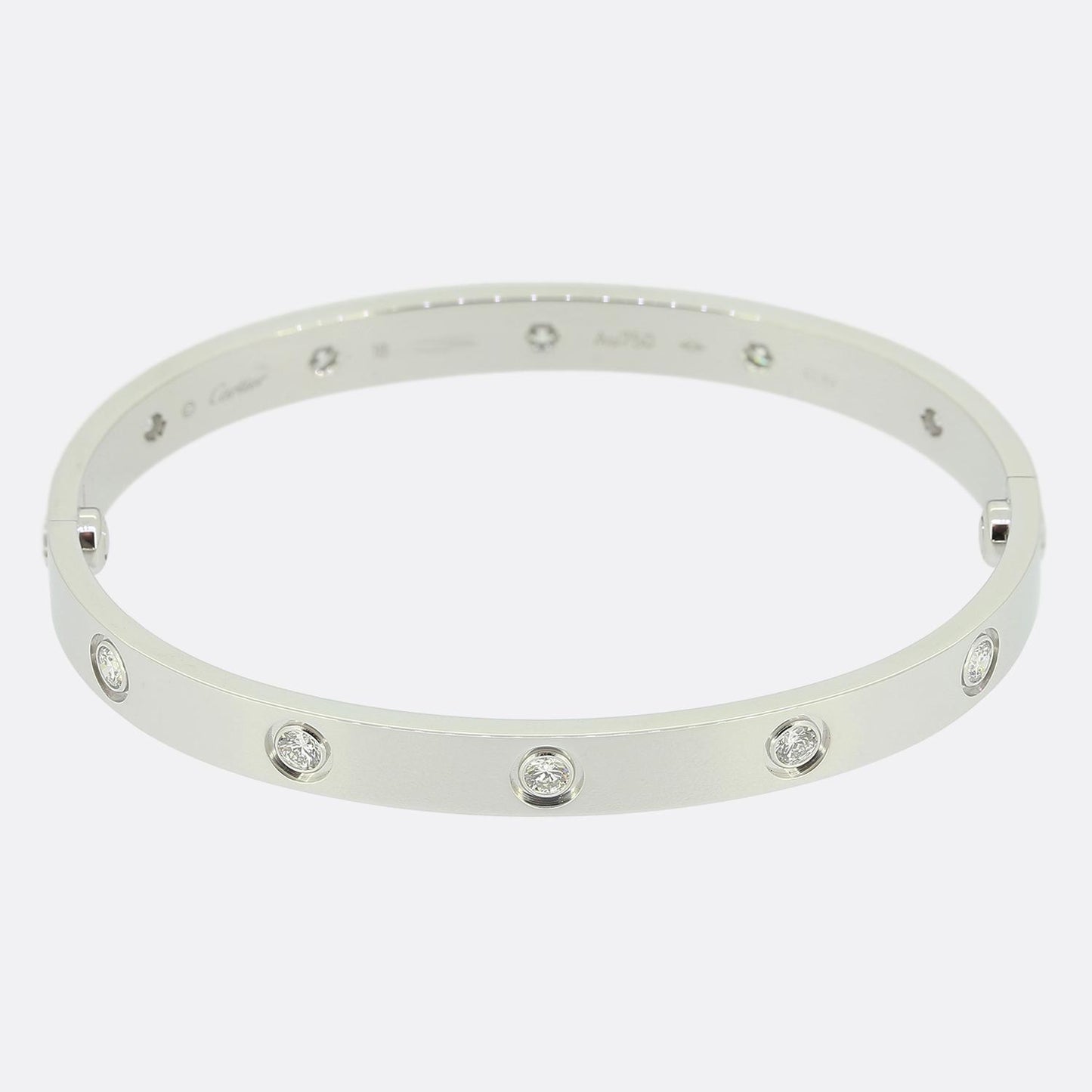 Cartier Ten Diamond LOVE Bangle Size 18