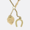 Vintage Heart and Horseshoe Charm Necklace