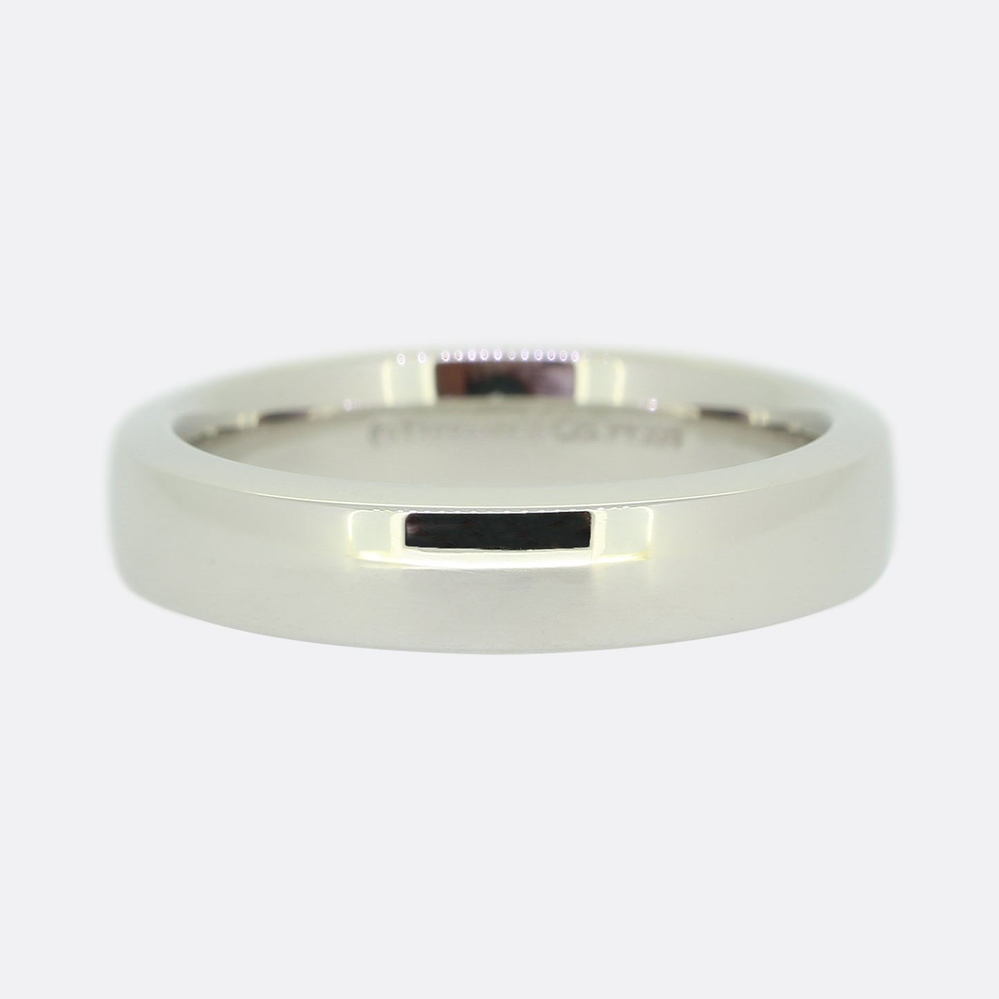 Tiffany & Co. Platinum 4mm Band Ring Size Q