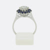 1.50 Carat Diamond and Sapphire Cluster Ring