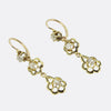 Antique Enamel and Diamond Drop Earrings