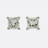 0.50 Carat Princess Cut Diamond Stud Earrings