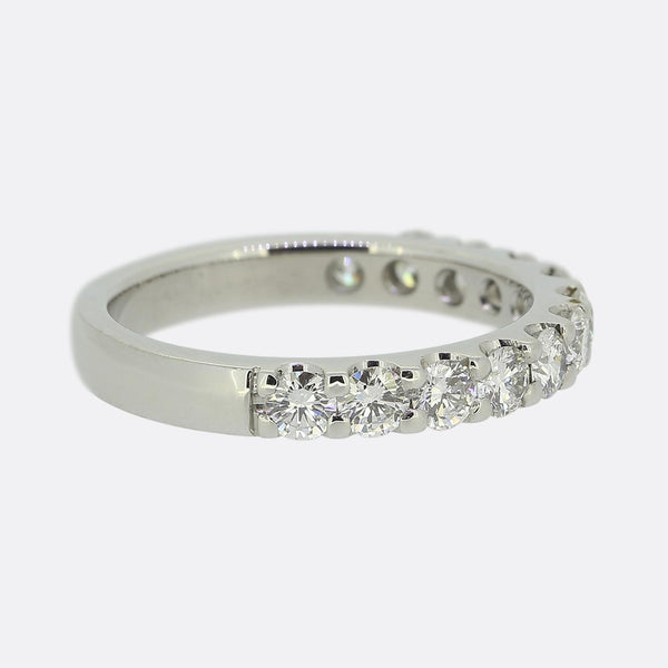 0.85 Carat Diamond Half Eternity Ring