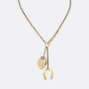 Vintage Heart and Horseshoe Charm Necklace
