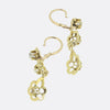 Antique Enamel and Diamond Drop Earrings