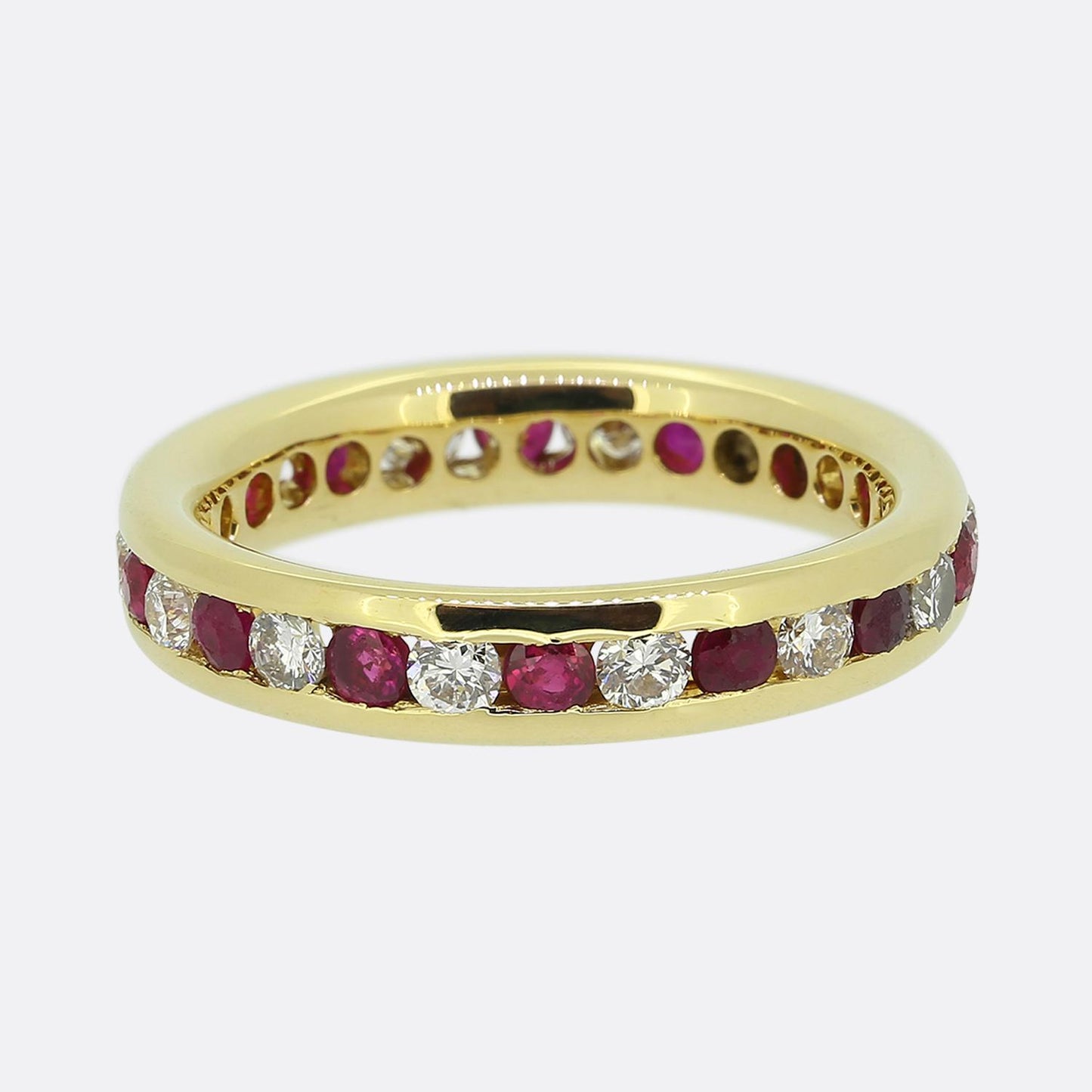 Vintage Ruby and Diamond Eternity Ring