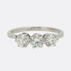 Vintage 1.0 Carat Diamond Three Stone Ring