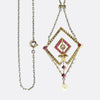 Edwardian Ruby and Diamond Pendant Necklace