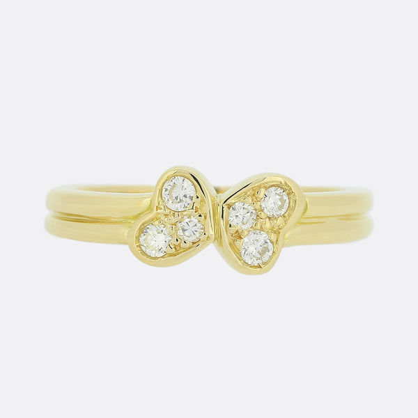 Cartier Six Stone Diamond Love Heart Ring