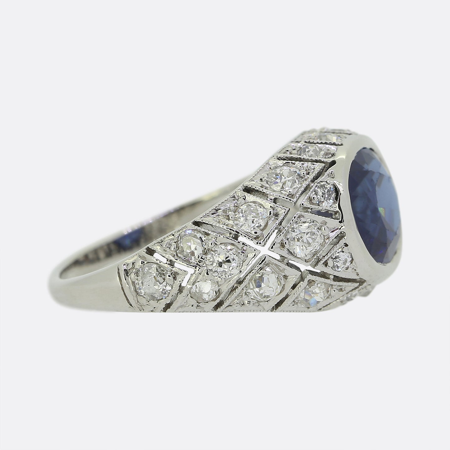 Art Deco Sapphire and Diamond Ring