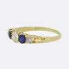 Edwardian Sapphire and Diamond Five-Stone Ring