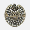 Victorian Old Cut Diamond Palmette Brooch