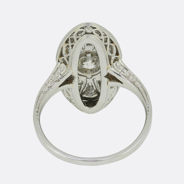 Art Deco Diamond Tablet Ring