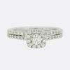 0.51 Carat Diamond Halo Engagement Ring Set