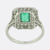 Art Deco Style Emerald and Diamond Ring