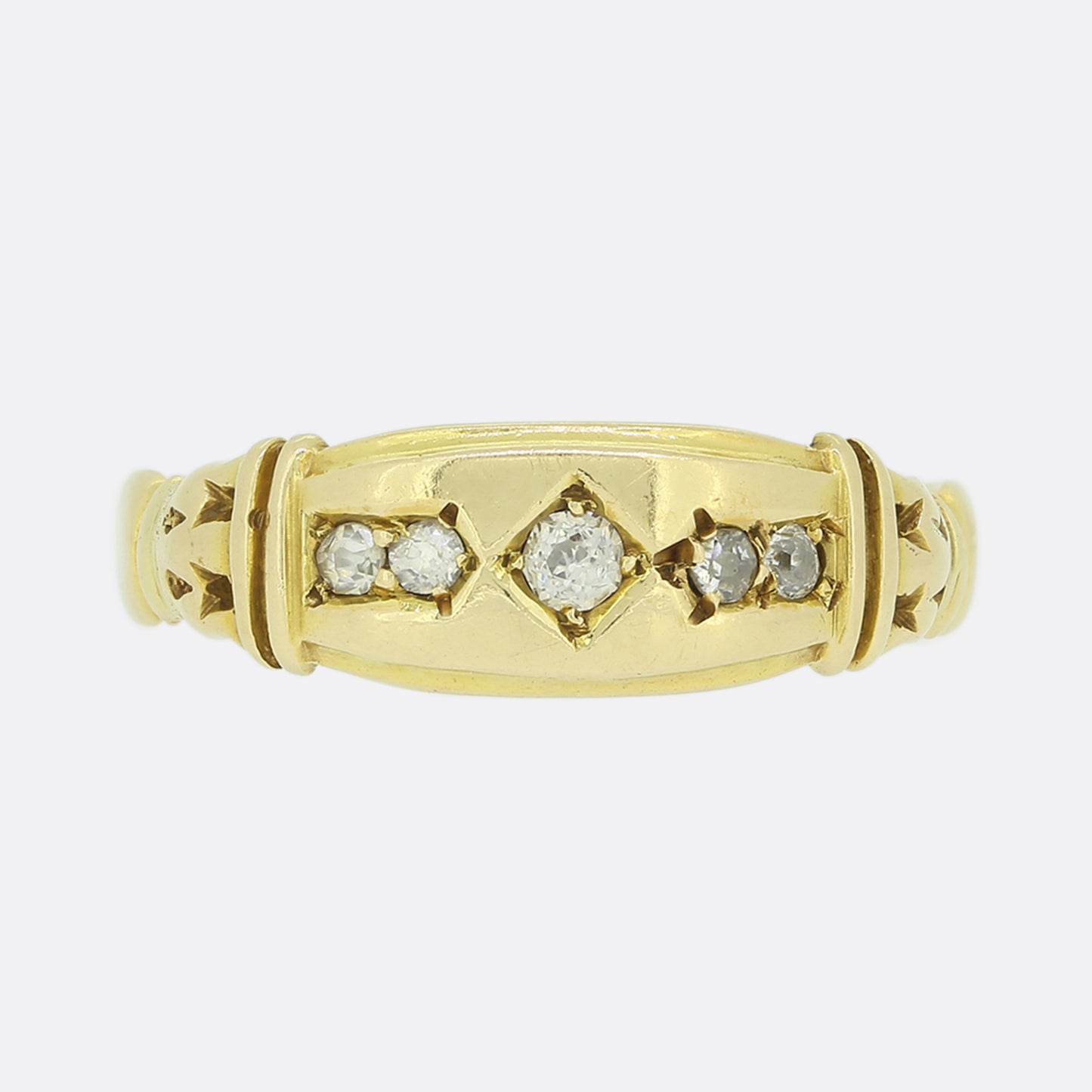 Edwardian Old Cut Diamond Gypsy Ring