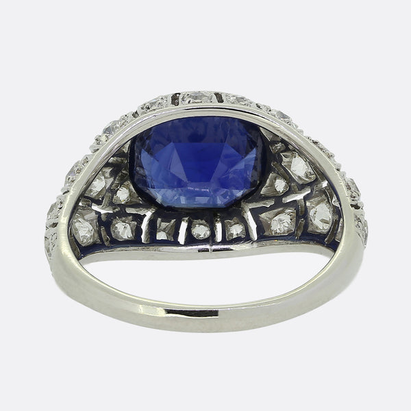 Art Deco Sapphire and Diamond Ring