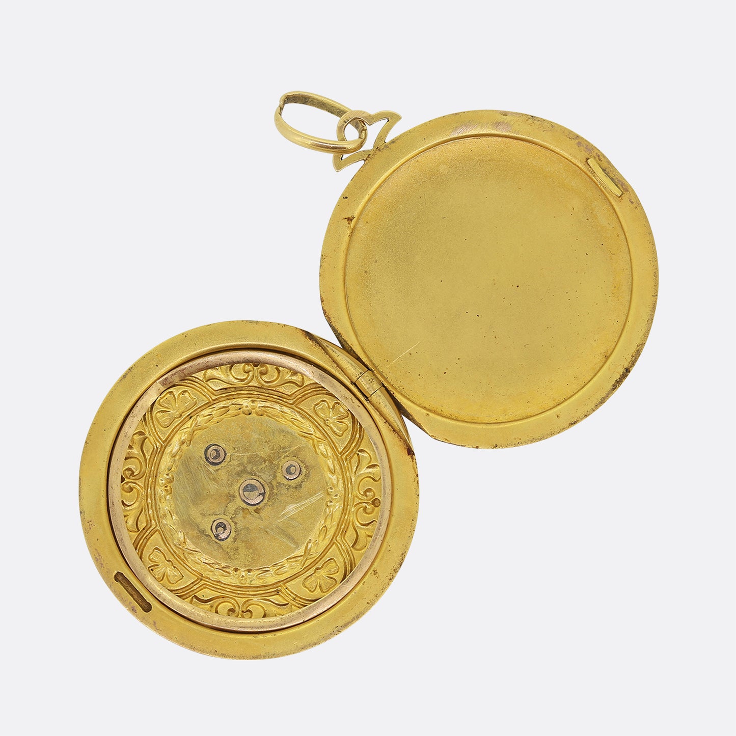Art Nouveau Ruby Diamond and Enamel Locket Pendant