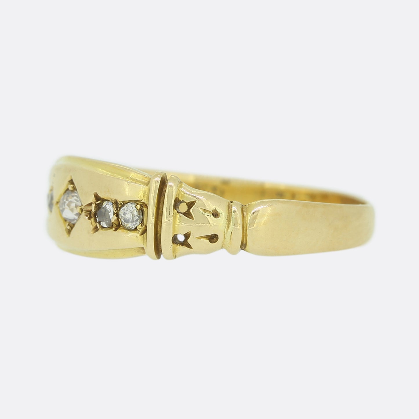 Edwardian Old Cut Diamond Gypsy Ring