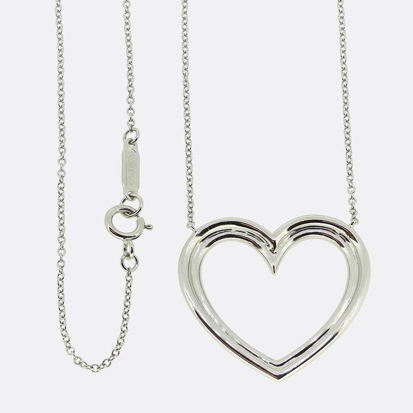 Tiffany & Co. Open Heart Diamond Pendant