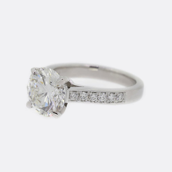 3.07 Carat Diamond Solitaire Engagement Ring